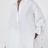 Blusa de popelín de algodón, blanco óptico Blusa de popelín de algodón, blanco óptico