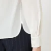 Blusa de seda con cuello redondo, seda Blusa de seda con cuello redondo, seda