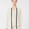 Blusa de seda con lazo, beige Blusa de seda con lazo, beige