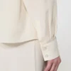 Blusa de seda con lazo, beige Blusa de seda con lazo, beige