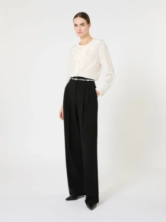 Blusa de seda con volantes, seda