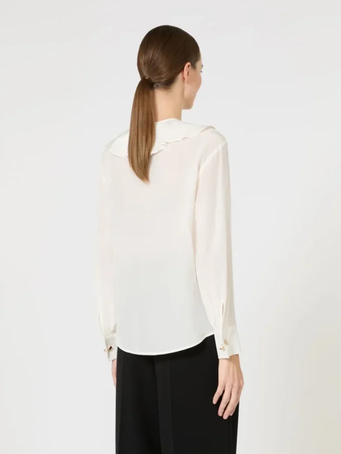 Blusa de seda con volantes, seda Blusa de seda con volantes, seda