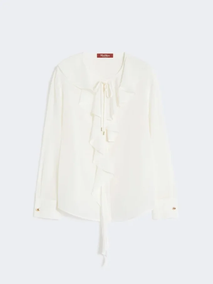Blusa de seda con volantes, seda Blusa de seda con volantes, seda