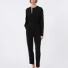 Blusa ligera de cady, negra Blusa ligera de cady, negra