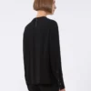 Blusa ligera de cady, negra Blusa ligera de cady, negra