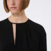 Blusa ligera de cady, negra Blusa ligera de cady, negra