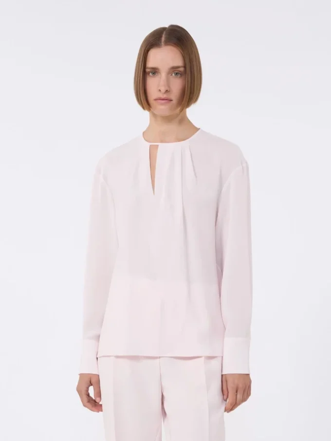 Blusa ligera de cady, rosa Blusa ligera de cady, rosa