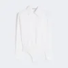 Body tipo camisa de popelín, blanco óptico Body tipo camisa de popelín, blanco óptico