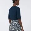 Bolero de hilo de algodón, azul ultramar