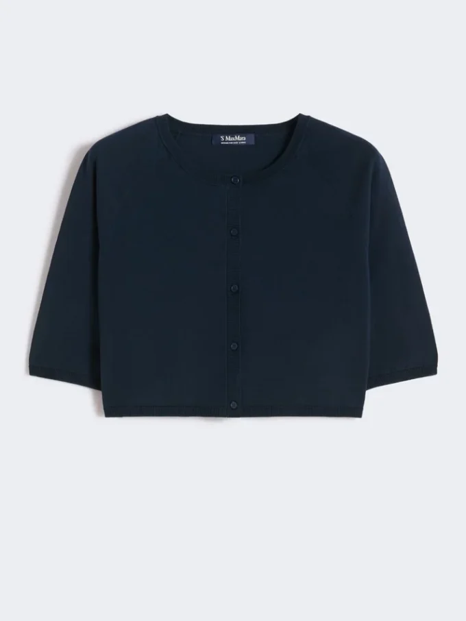 Bolero de hilo de algodón, azul ultramar