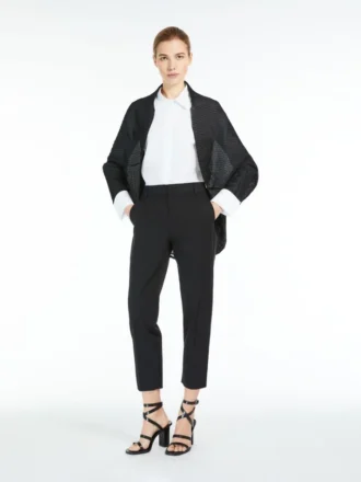 Bolero de tejido plisado, negro
