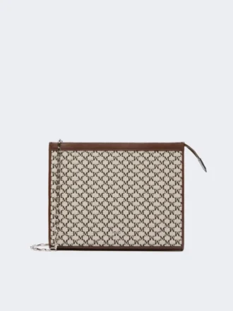 Bolsa mediana de jacquard de algodón, negra