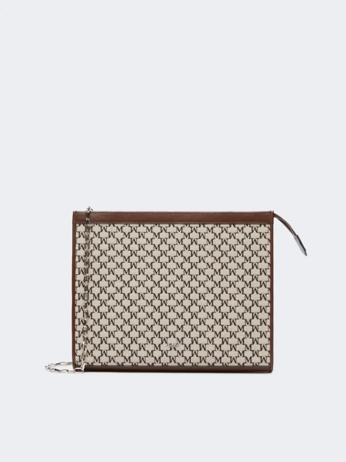 Bolsa mediana de jacquard de algodón, negra