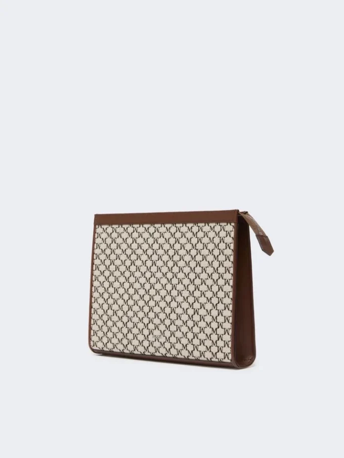 Bolsa mediana de jacquard de algodón, negra