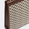 Bolsa mediana de jacquard de algodón, negra
