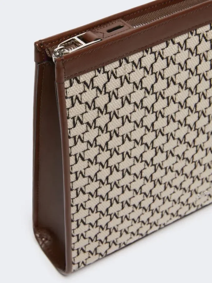 Bolsa mediana de jacquard de algodón, negra