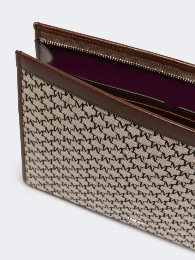 Bolsa mediana de jacquard de algodón, negra