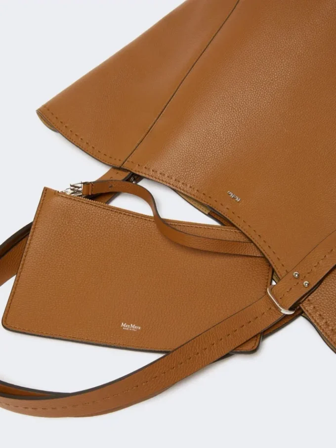 Bolso Archetipo de piel, marrón ámbar Bolso Archetipo de piel, marrón ámbar