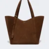 Bolso Archetipo de piel serrada, marrón oscuro Bolso Archetipo de piel serrada, marrón oscuro