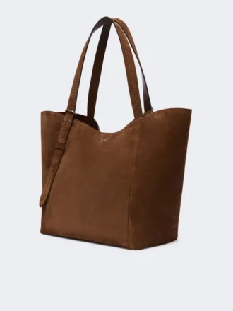 Bolso Archetipo de piel serrada, marrón oscuro