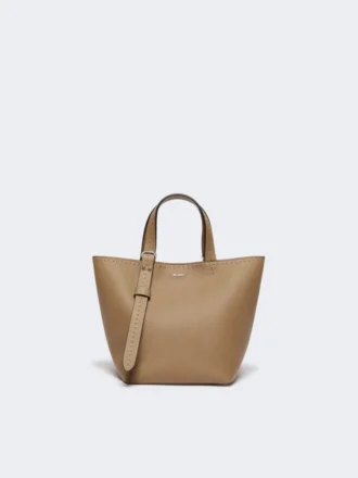 Bolso Archetipo extrapequeño de piel, color barro