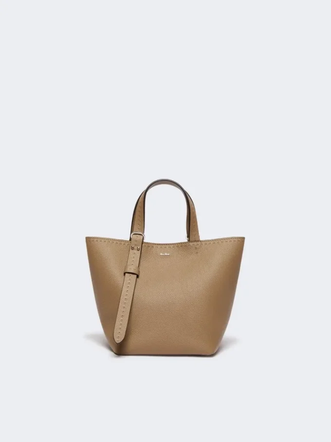 Bolso Archetipo extrapequeño de piel, color barro Bolso Archetipo extrapequeño de piel, color barro