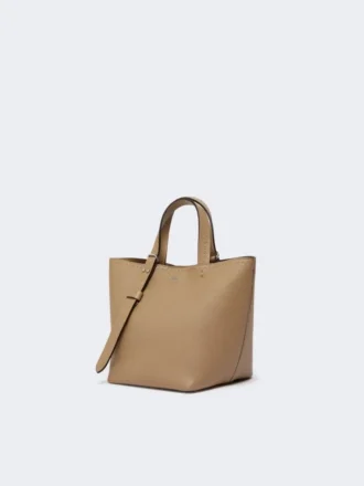Bolso Archetipo extrapequeño de piel, color barro