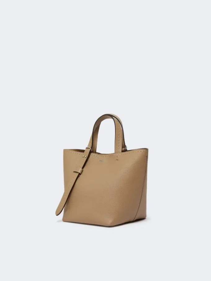 Bolso Archetipo extrapequeño de piel, color barro Bolso Archetipo extrapequeño de piel, color barro