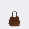 Bolso Archetipo extrapequeño de piel serrada, marrón oscuro Bolso Archetipo extrapequeño de piel serrada, marrón oscuro