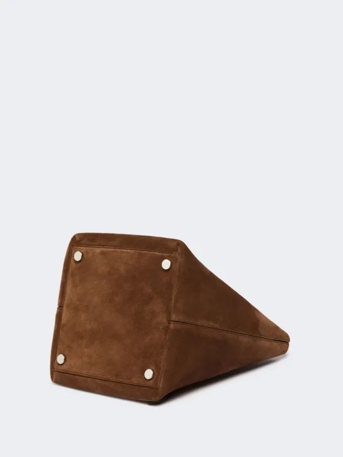Bolso Archetipo extrapequeño de piel serrada, marrón oscuro Bolso Archetipo extrapequeño de piel serrada, marrón oscuro
