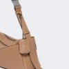 Bolso bandolera mediano de piel, marrón Bolso bandolera mediano de piel, marrón