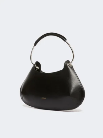 Bolso Caju mediano de piel, negro