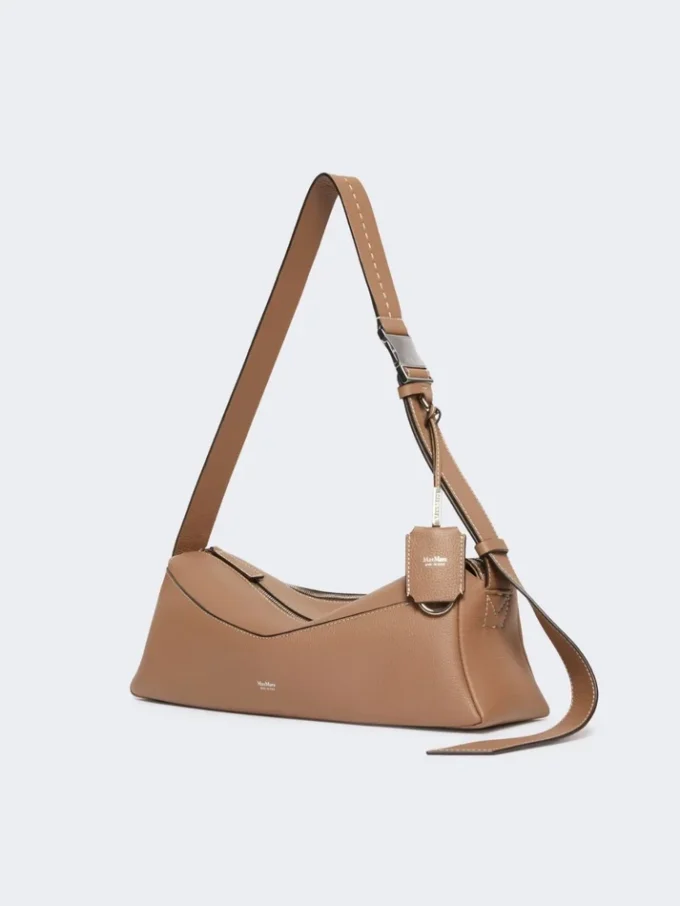 Bolso de hombro pequeño de piel, marrón Bolso de hombro pequeño de piel, marrón