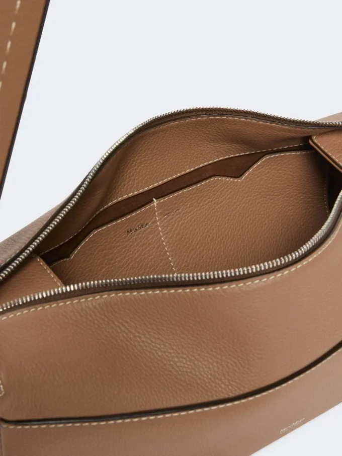 Bolso de hombro pequeño de piel, marrón Bolso de hombro pequeño de piel, marrón