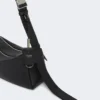 Bolso de hombro pequeño de piel, negro Bolso de hombro pequeño de piel, negro