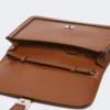 Bolso de mano de piel lisa, color tabaco Bolso de mano de piel lisa, color tabaco