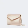 Bolso de mano de viscosa y satén de seda, color polvo Bolso de mano de viscosa y satén de seda, color polvo