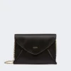 Bolso de mano de viscosa y satén de seda, negro Bolso de mano de viscosa y satén de seda, negro
