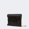 Bolso de mano de viscosa y satén de seda, negro Bolso de mano de viscosa y satén de seda, negro