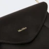 Bolso de mano de viscosa y satén de seda, negro Bolso de mano de viscosa y satén de seda, negro