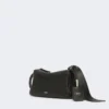 Bolso de mano micro de piel de bajo brillo, negro Bolso de mano micro de piel de bajo brillo, negro