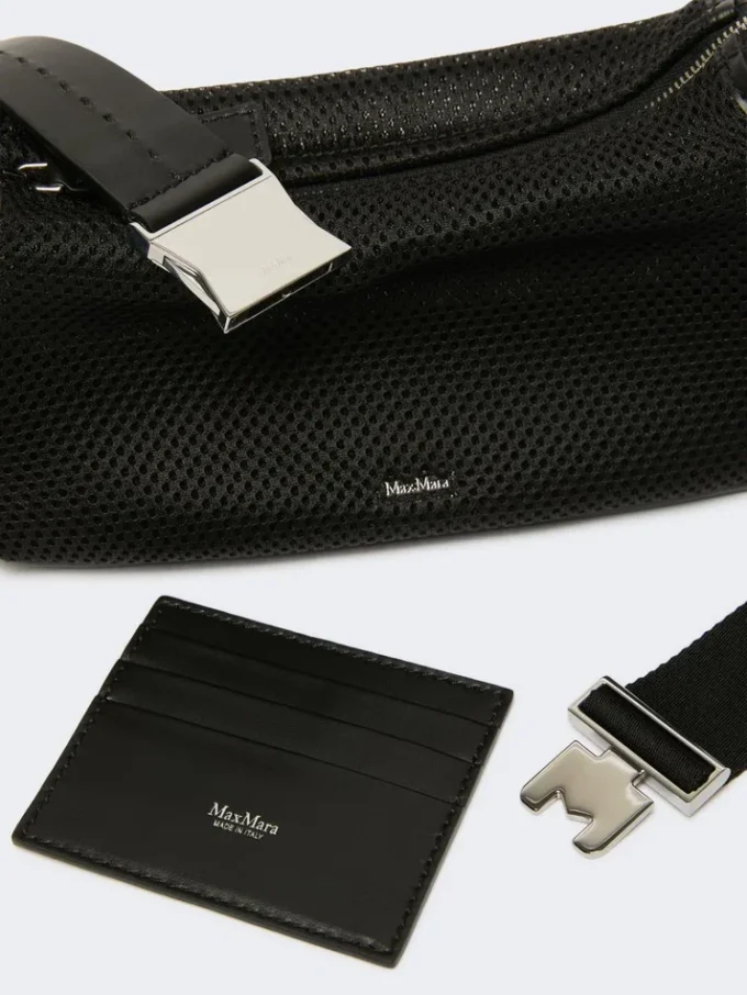 Bolso de mano micro en malla técnica, negro Bolso de mano micro en malla técnica, negro