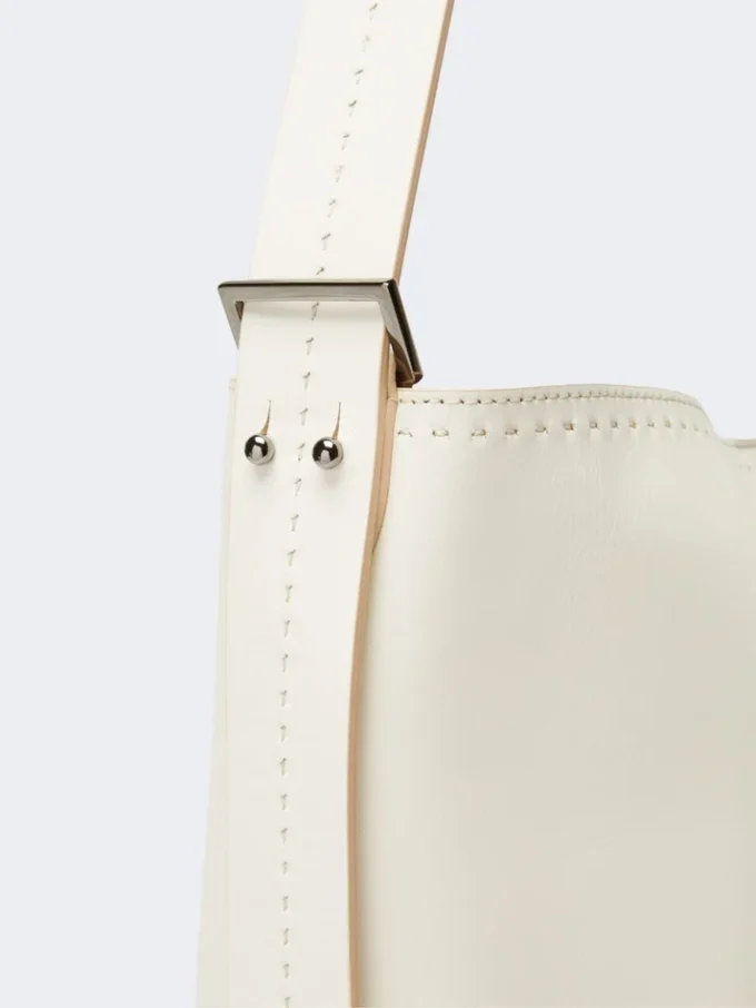 – Bolso de piel Archetipo mediano, blanco – Bolso de piel Archetipo mediano, blanco