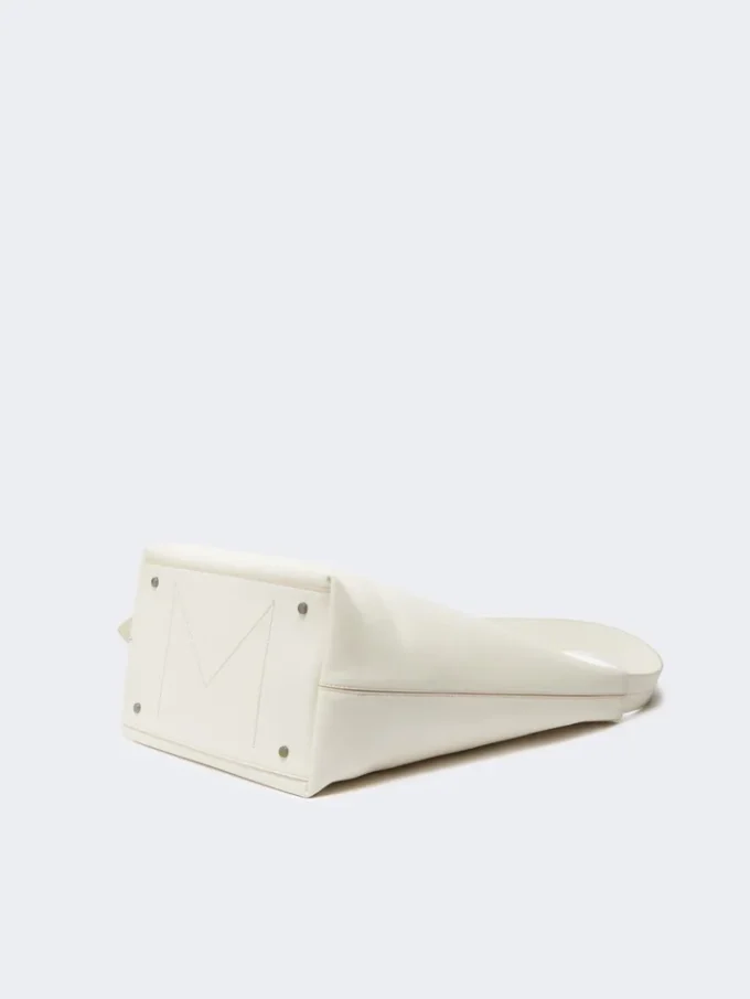 – Bolso de piel Archetipo mediano, blanco – Bolso de piel Archetipo mediano, blanco