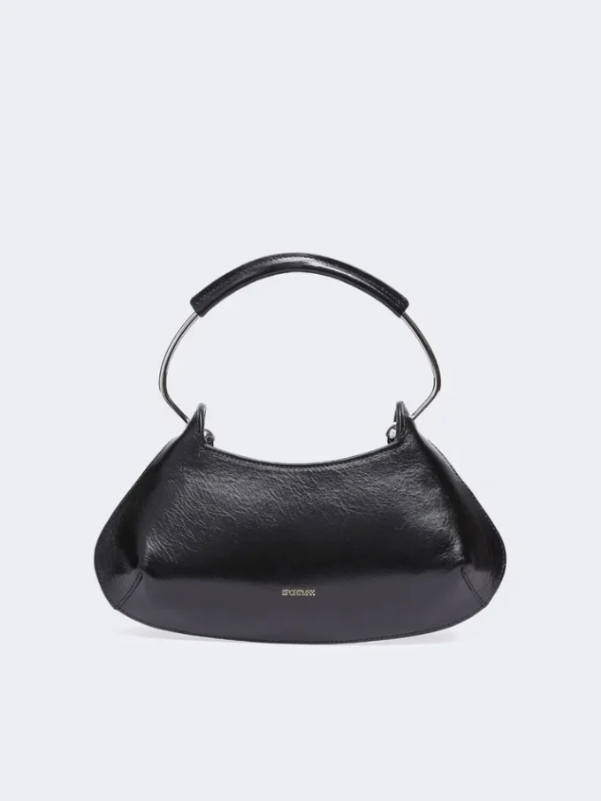 Bolso de piel Caju mini, negro Bolso de piel Caju mini, negro
