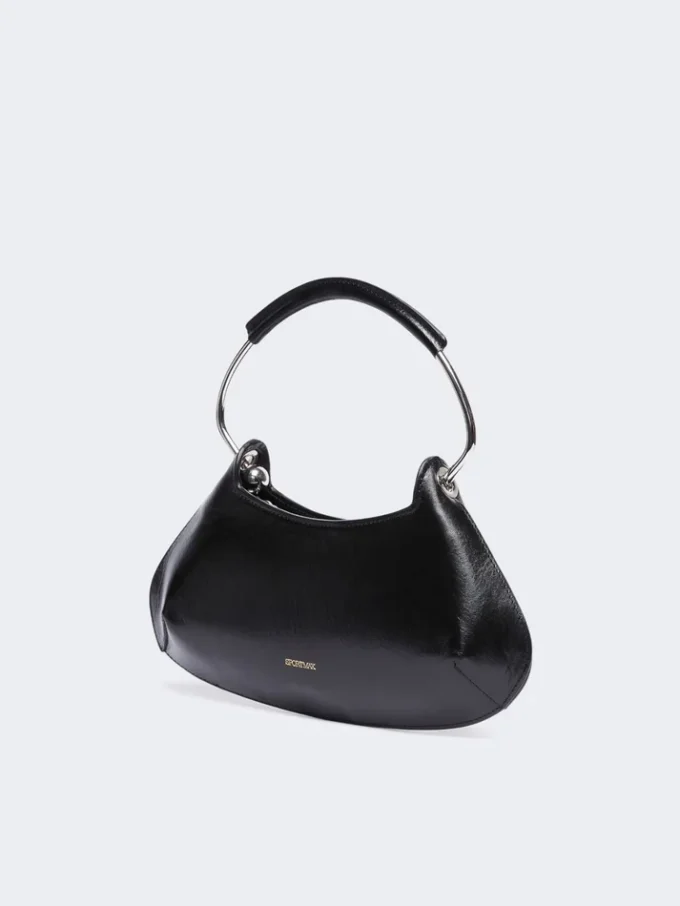 Bolso de piel Caju mini, negro Bolso de piel Caju mini, negro