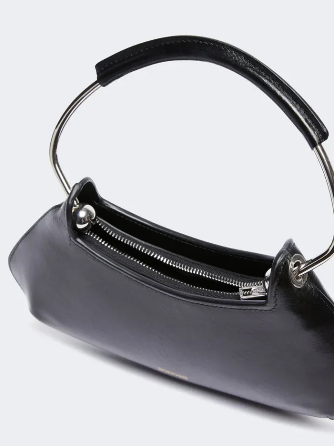 Bolso de piel Caju mini, negro Bolso de piel Caju mini, negro