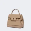 Bolso de piel lisa, color barro Bolso de piel lisa, color barro