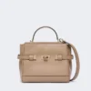 Bolso de piel lisa, color barro Bolso de piel lisa, color barro