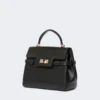 Bolso de piel lisa, negro Bolso de piel lisa, negro